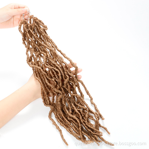 Faux Locs Crochet Hair 18 Inch Natural Nu Locs Crochet Braid Goddess Locs 100% Premium Fiber Synthetic Hair Hair Extension
